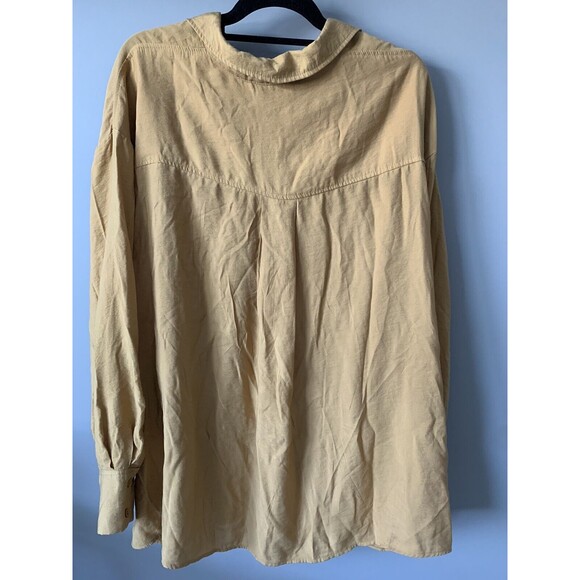 ASOS plus size  Shirt 14 Brown Curve Button Up oversized casual workwear classic - Picture 5 of 5